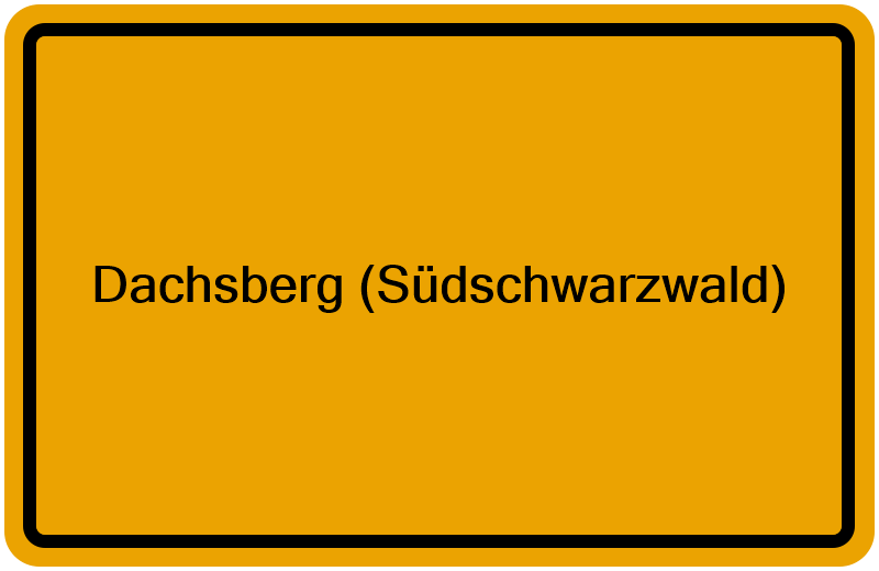 Handelsregister Dachsberg (Südschwarzwald)